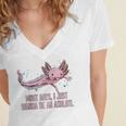 Most Days I Just Wanna Be An Axolotl Salamander Introvert Raglan Baseball Tee Women's Jersey Short Sleeve Deep V-Neck Tshirt Most Days I Just Wanna Be An Axolotl Salamander Introvert Raglan Baseball Tee Women's Jersey Short Sleeve Deep V-Neck Tshirt