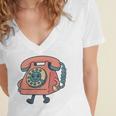 Dial It Back Retro Tech Nostalgia Vintage Premium Tri-Blend Women's Jersey Short Sleeve Deep V-Neck Tshirt