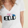 Doctor Of Education EDD Graduation 2021 Women's Jersey Short Sleeve Deep V-Neck Tshirt