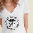 Doctor Of Occupational Therapy Therapist OTD Graduation Women's Jersey Short Sleeve Deep V-Neck Tshirt