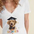Dog Class Of 2024 Graduation Senior 2024 Men Women Girls Kids Women's Jersey Short Sleeve Deep V-Neck Tshirt