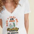 Don't Test Me Introvert's Women's Jersey Short Sleeve Deep V-Neck Tshirt Don't Test Me Introvert's Women's Jersey Short Sleeve Deep V-Neck Tshirt