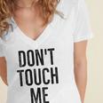 Don't Touch Me Introvert Antisocial Introverted Women's Jersey Short Sleeve Deep V-Neck Tshirt Don't Touch Me Introvert Antisocial Introverted Women's Jersey Short Sleeve Deep V-Neck Tshirt