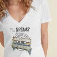 Dreams Of Music Mixtapes Retro Cassette Lifestyle Nostalgia Premium Tri-Blend Women's Jersey Short Sleeve Deep V-Neck Tshirt