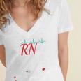 Earned It Nurse Graduation 2025 Nursing Grad Student RN LPN Women's Jersey Short Sleeve Deep V-Neck Tshirt
