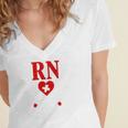 Earned It For Nurse Graduation Or RN LPN Nursing School Grad Women's Jersey Short Sleeve Deep V-Neck Tshirt