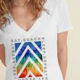 Eat Beach Sleep Repeat Summer Vacation Graduation Tees Men Women Kids Women's Jersey Short Sleeve Deep V-Neck Tshirt