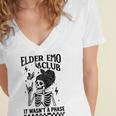 Elder Emo Club Skeleton Nostalgia It Wasn't a Phase Mom Women's Jersey Short Sleeve Deep V-Neck Tshirt Elder Emo Club Skeleton Nostalgia It Wasn't a Phase Mom Women's Jersey Short Sleeve Deep V-Neck Tshirt