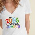 Elementary Graduate 2026 Graduation Class Of 2026 Kids Women's Jersey Short Sleeve Deep V-Neck Tshirt