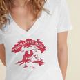 Enchanted Mesa Plateau Nostalgia Women's Jersey Short Sleeve Deep V-Neck Tshirt