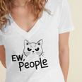 Ew People Introverts Stay Home Socially Awkward Women's Jersey Short Sleeve Deep V-Neck Tshirt Ew People Introverts Stay Home Socially Awkward Women's Jersey Short Sleeve Deep V-Neck Tshirt