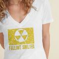 Fallout Shelter Nuclear War Radioactive Nostalgia T-Shirt Women's Jersey Short Sleeve Deep V-Neck Tshirt