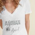 My Favorite Airman Calls Me Aunt US Air Force Graduation Women's Jersey Short Sleeve Deep V-Neck Tshirt
