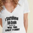 Fifth 5th Grade Graduation Shirt Child Graduate Education Women's Jersey Short Sleeve Deep V-Neck Tshirt