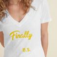 Finally Done With This BS Class Of 2025 College Graduation Premium Tri-Blend Women's Jersey Short Sleeve Deep V-Neck Tshirt