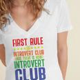 First Rule Of Introvert Club Is There Is No Introvert Club Raglan Baseball Tee Women's Jersey Short Sleeve Deep V-Neck Tshirt First Rule Of Introvert Club Is There Is No Introvert Club Raglan Baseball Tee Women's Jersey Short Sleeve Deep V-Neck Tshirt