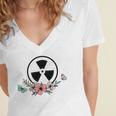 Floral Rad Tech Radiology Graduation X-Ray Tech Women's Jersey Short Sleeve Deep V-Neck Tshirt