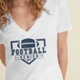 Football Senior Night Football Senior 2025 Graduation 44 Women's Jersey Short Sleeve Deep V-Neck Tshirt