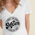 Forget The Grad Mom Survived Class Of 2025 Graduation 2025 Women's Jersey Short Sleeve Deep V-Neck Tshirt