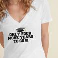 Only Four More Years To Go Middle School Graduation Women's Jersey Short Sleeve Deep V-Neck Tshirt