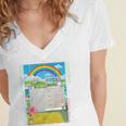 Frutiger Aero Aesthetic Rainbow Glitch Art Premium Tri-Blend Women's Jersey Short Sleeve Deep V-Neck Tshirt