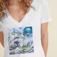 Frutiger Aero Aesthetic Tech Great Wave Of Kanagawa Fishes Raglan Baseball Tee Women's Jersey Short Sleeve Deep V-Neck Tshirt Frutiger Aero Aesthetic Tech Great Wave Of Kanagawa Fishes Raglan Baseball Tee Women's Jersey Short Sleeve Deep V-Neck Tshirt