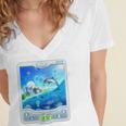 Frutiger Aero Skeuomorphism User Interface Nostalgia Premium Tri-Blend Women's Jersey Short Sleeve Deep V-Neck Tshirt