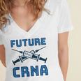 Future CRNA Nurse Anesthetist Student Nursing RN Graduation Women's Jersey Short Sleeve Deep V-Neck Tshirt