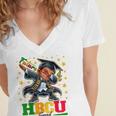 Future HBCU Grad Dabbing Kid Graduation For Boys Kids Women's Jersey Short Sleeve Deep V-Neck Tshirt