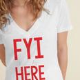 Fyi Introvert Here Raglan Baseball Tee Women's Jersey Short Sleeve Deep V-Neck Tshirt