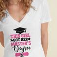 This Girl Got Her Masters Degree Graduation Mastered It 2024 Women's Jersey Short Sleeve Deep V-Neck Tshirt