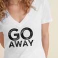 Go Away Sarcastic Antisocial Introvert Saying Women's Jersey Short Sleeve Deep V-Neck Tshirt Go Away Sarcastic Antisocial Introvert Saying Women's Jersey Short Sleeve Deep V-Neck Tshirt