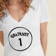 Graduate 1 Graduation Shirt Women's Jersey Short Sleeve Deep V-Neck Tshirt