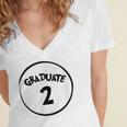 Graduate 2 Graduation Shirt Women's Jersey Short Sleeve Deep V-Neck Tshirt
