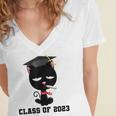 I Graduated Class Of2023 Cat Graduation Women's Jersey Short Sleeve Deep V-Neck Tshirt