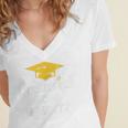 I Graduated Now What Congratulations Graduation Women's Jersey Short Sleeve Deep V-Neck Tshirt