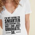I Graduated Graduation Seniors Him Or Her Women's Jersey Short Sleeve Deep V-Neck Tshirt