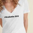 Graduation 2018 Graduation T-Shirt Women's Jersey Short Sleeve Deep V-Neck Tshirt