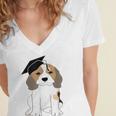 Graduation Beagle Dog 2017 Graduate Graduation Tee Women's Jersey Short Sleeve Deep V-Neck Tshirt