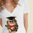 Graduation Cat Class Of 2023 Women's Jersey Short Sleeve Deep V-Neck Tshirt