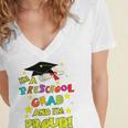 Graduation Class 2018 Cap Gown Shirt Preschool Grad Proud Women's Jersey Short Sleeve Deep V-Neck Tshirt