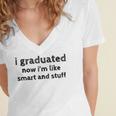 Graduation Ideas Women's Jersey Short Sleeve Deep V-Neck Tshirt