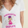 Graduation Kindergarten Last Day Of School Shirt Girls Women's Jersey Short Sleeve Deep V-Neck Tshirt