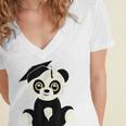 Graduation Panda Bear 2017 Graduate Graduation T-Sh Women's Jersey Short Sleeve Deep V-Neck Tshirt