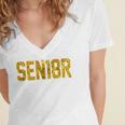 Graduation Party SEN18R Senior 2018 High School T-Shirt Women's Jersey Short Sleeve Deep V-Neck Tshirt