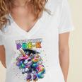 Graduation Pre-K Unicorn Roller Skate Girls Preschool Grad Women's Jersey Short Sleeve Deep V-Neck Tshirt