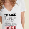GraduationShirt I'm Like 2018 Done Class Of Women's Jersey Short Sleeve Deep V-Neck Tshirt