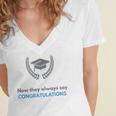 Graduation Tshirt For Men Women And Kids Women's Jersey Short Sleeve Deep V-Neck Tshirt
