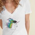 Graduation Unicorn Shirt She Believed Did School 2017 Women's Jersey Short Sleeve Deep V-Neck Tshirt