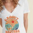 Groovy Brother 70s Aesthetic Nostalgia 1970's Retro Brother Women's Jersey Short Sleeve Deep V-Neck Tshirt Groovy Brother 70s Aesthetic Nostalgia 1970's Retro Brother Women's Jersey Short Sleeve Deep V-Neck Tshirt